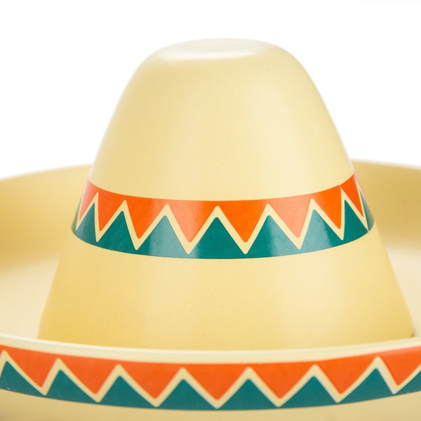 alvi Piatto per nachos The Mexican Colore giallo Sombrero messicano - Piatto a forma di sombrero mes