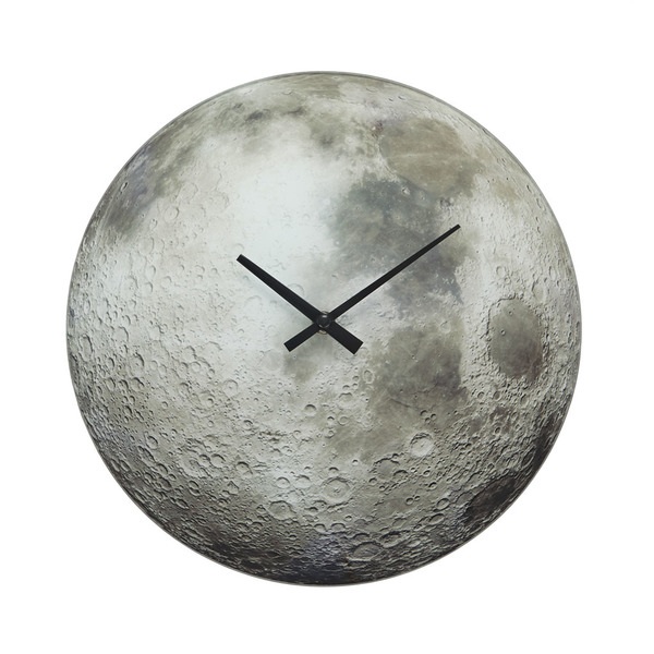 Balvi Reloj de pared Gibbous Color gris Un reloj de pared diferente Vidrio 30cm