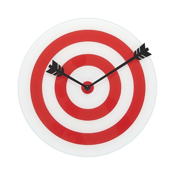 Balvi Wall clock Target Red And White colour A different wall clock Glass 30 cm