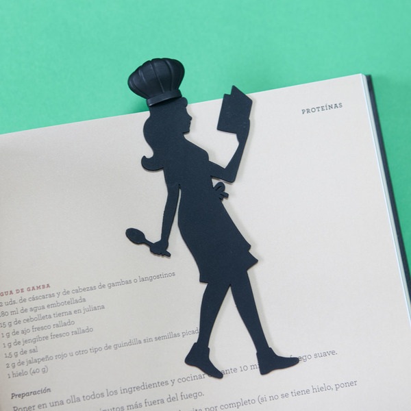 Balvi Marque-pages Madeleine Couleur noir Pour ne pas perdre la page Plastique 14,2x6,8x1cm