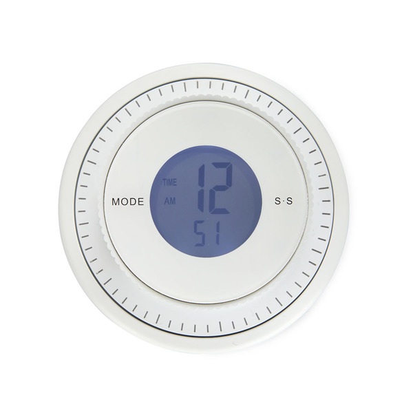 alvi Minutero & Reloj Combi Color blanco Un reloj combi que lo hace casi todo Plástico 9,5x9,5x3,4 c