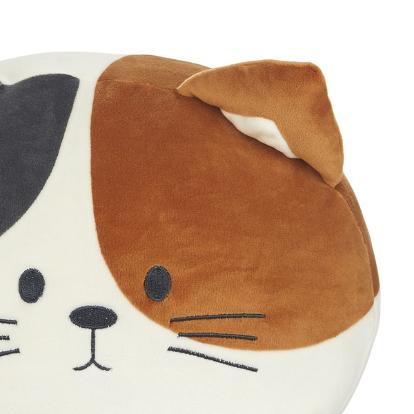 alvi Cojín Kitty Calico Color blanco, marrón y negro Un peluche de lo más blandito Poliéster 20x33x3