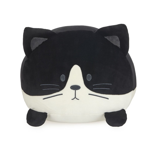 Balvi Coussin Kitty Frac Couleur Blanc et noir Une peluche tellement douce Polyester 20x33x30 cm