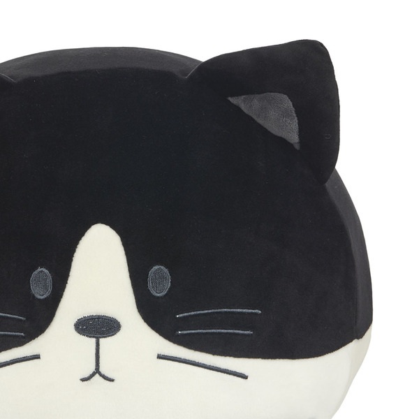 Balvi Coussin Kitty Frac Couleur Blanc et noir Une peluche tellement douce Polyester 20x33x30 cm