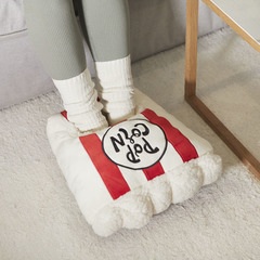 alvi Chauffe pied Pop Corn Couleur Blanc et rouge Vous n'aurez plus les pieds froids Polyester 35x30