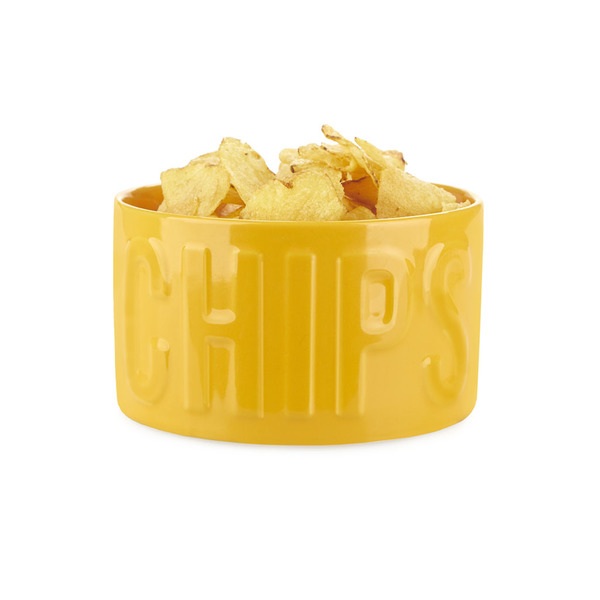 Balvi Snack tray Chips Yellow colour An original and stylish bowl 1L Ceramic 8,5x15x15 cm