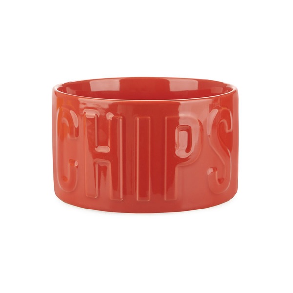 Balvi Cuenco aperitivo Chips Color rojo Un cuenco original y con estilo 1L Cerámica 8,5x15x15 cm