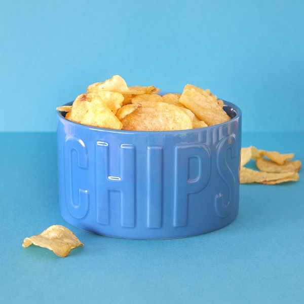 Balvi Cuenco aperitivo Chips Color azul Un cuenco original y con estilo 1L Cerámica 8,5x15x15 cm
