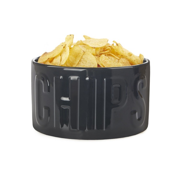 Balvi Cuenco aperitivo Chips Color negro Un cuenco original y con estilo 1L Cerámica 8,5x15x15 cm