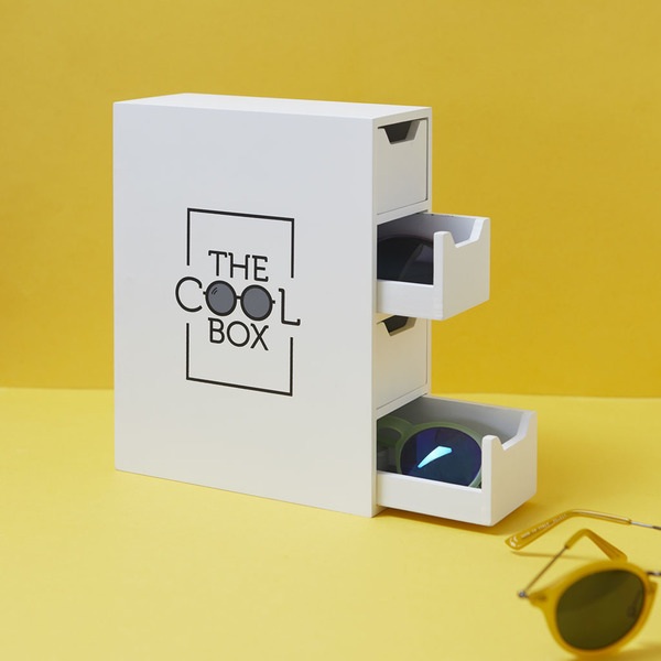 alvi Caja para gafas de sol The Cool Box Color blanco Cajita para almacenar y organizar todas tus ga