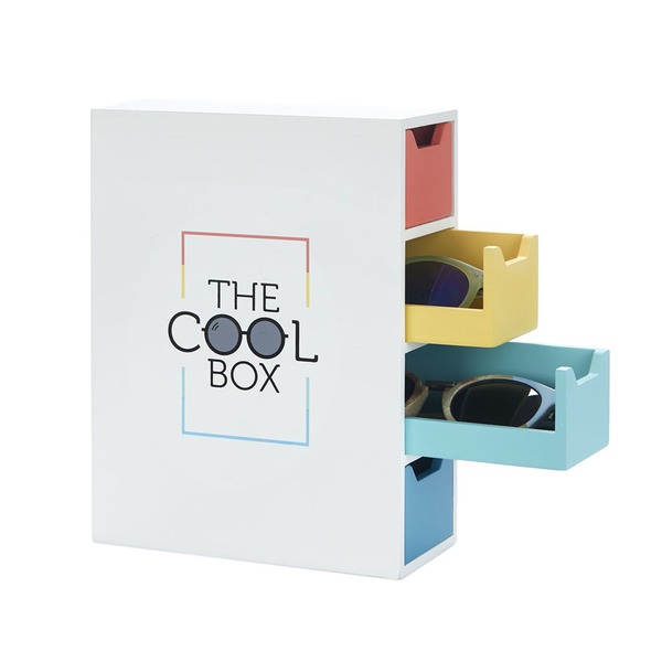alvi Caja gafas de sol The Cool Box Color multicolor Cajita para almacenar y organizar todas tus gaf