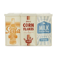 Balvi Recycling bag set Retro Multicolored colour 3 bags With handles With touch fastener