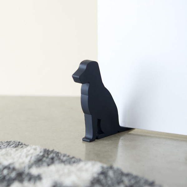 Balvi Türhalter Canine Farbe Schwarz Der kleine Hund, der jede Tür stoppt 10,5 x 12 x 2,5 cm
