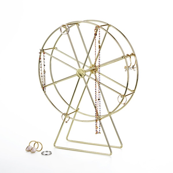 alvi Soporte joyas Golden Wheel Color Dorado Un soporte diferente para almacenar tus joyas, con un d