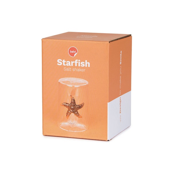 Balvi Salero Starfish Color ámbar Figura en forma de estrella de mar Borosilicato