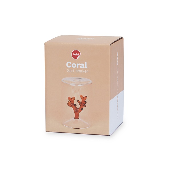 Balvi Salero Coral Color ámbar Con figura en forma de coral Borosilicato
