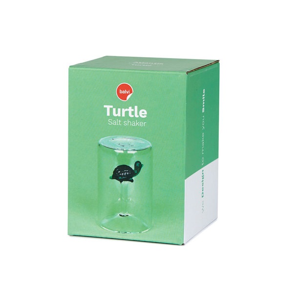 Balvi Salero Turtle Color verde Con figura en forma de tortuga marina Borosilicato