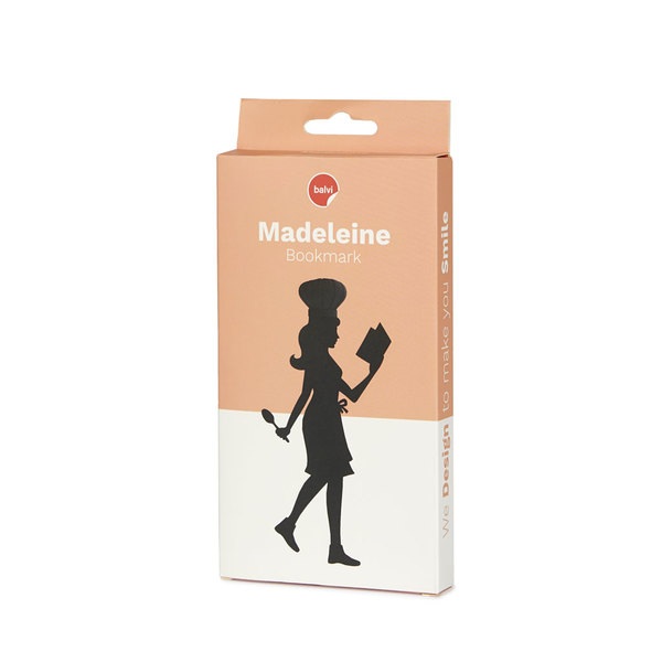Balvi Marque-pages Madeleine Couleur noir Pour ne pas perdre la page Plastique 14,2x6,8x1cm