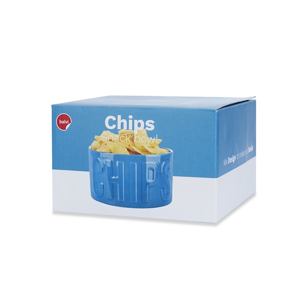Balvi Cuenco aperitivo Chips Color azul Un cuenco original y con estilo 1L Cerámica 8,5x15x15 cm