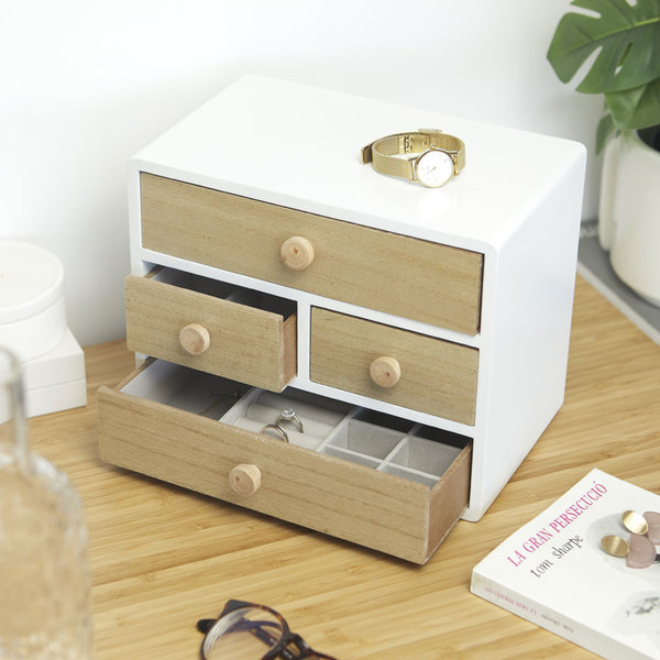 Balvi Jewellery box Loft White colour Beautiful and spacious Jewellery Box Wood
