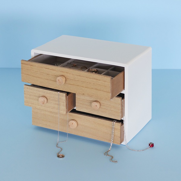 Balvi Jewellery box Loft White colour Beautiful and spacious Jewellery Box Wood