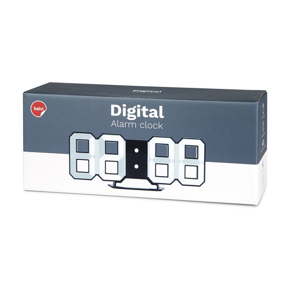alvi Digitaler Wecker Farbe Schwarz Der Wecker im 80er-Jahre Design ABS-Kunststoff 8,5 x 21,3 x 3,5
