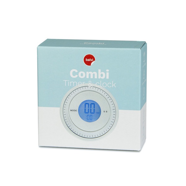 alvi Minutero & Reloj Combi Color blanco Un reloj combi que lo hace casi todo Plástico 9,5x9,5x3,4 c