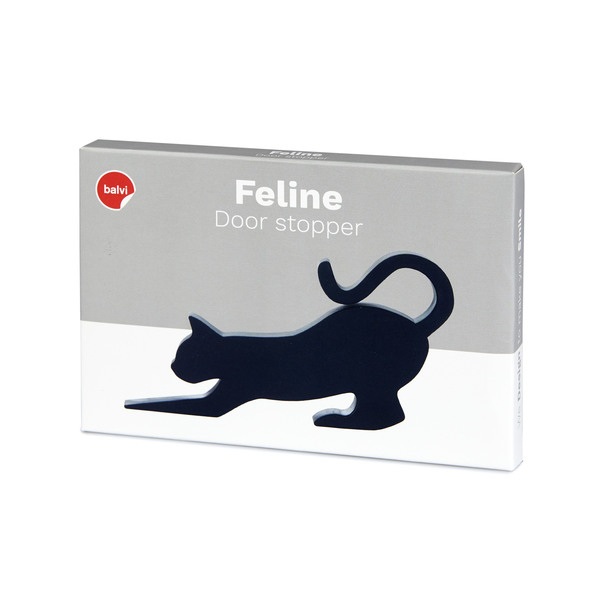 Balvi Türhalter Feline Farbe Schwarz Die kleine Raubkatze, die jede Tür stoppt 7,5 x 14 x 2,5 cm