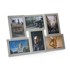 alvi Photo rame Isernia Silver colour Capacity: 6 photos Photo size: 10x15cm Model for tabletop or w