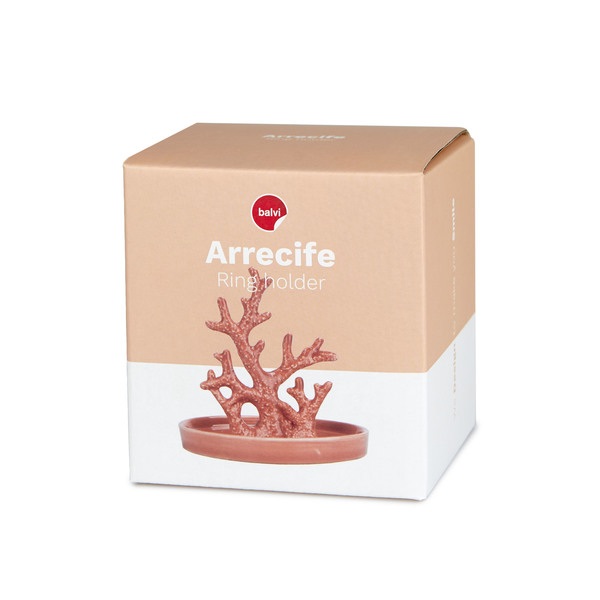 alvi Porta anillos Arrecife Color Coral Un soporte diferente para almacenar tus joyas, con un diseño