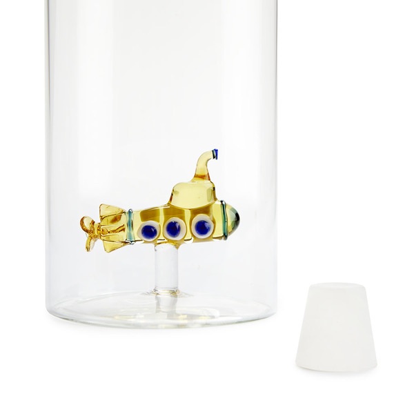 alvi Bouteille Atlantis Submarine Couleur Jaune Bouteille d´eau avec une figurine de sous-marin à l´