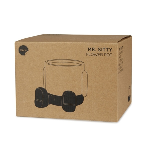 alvi Maceta MrSitty Gold Edition Color Dorado Una maceta para plantas y flores divertida Cerámica 20