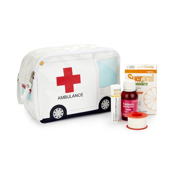 alvi Estuche medicamentos Ambulance Color blanco Neceser de medicamentos para poder incluir botiquin