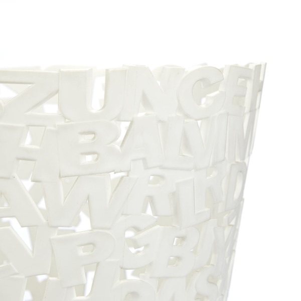 Balvi Papelera Letters Color blanco Plástico 30cmDECORATIVO