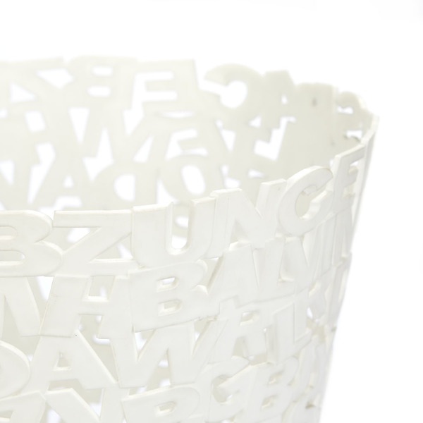 Balvi Papelera Letters Color blanco Plástico 30cmDECORATIVO