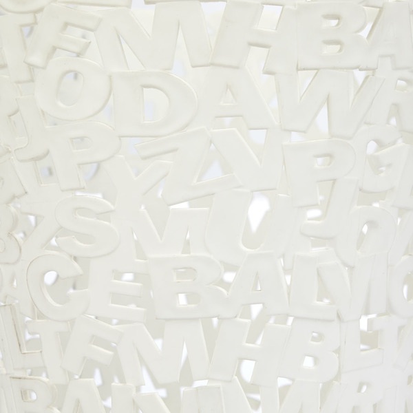 Balvi Papelera Letters Color blanco Plástico 30cmDECORATIVO