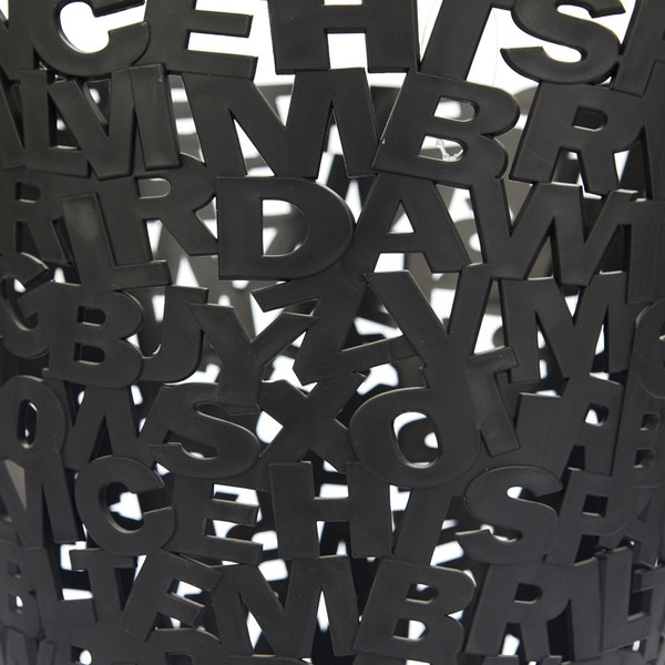 Balvi Papierkorb Letters Farbe schwarz Kunststoff 30 cmDEKORATIV