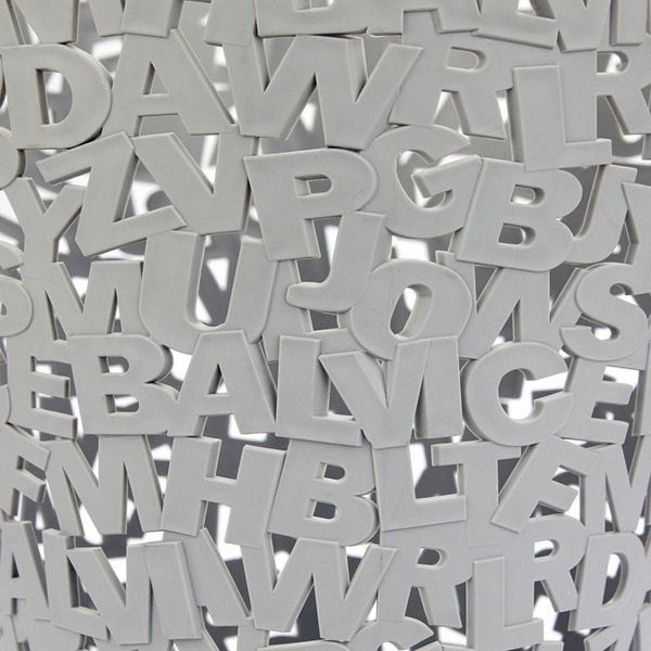 Balvi Papelera Letters Color gris Plástico 30cmDECORATIVO