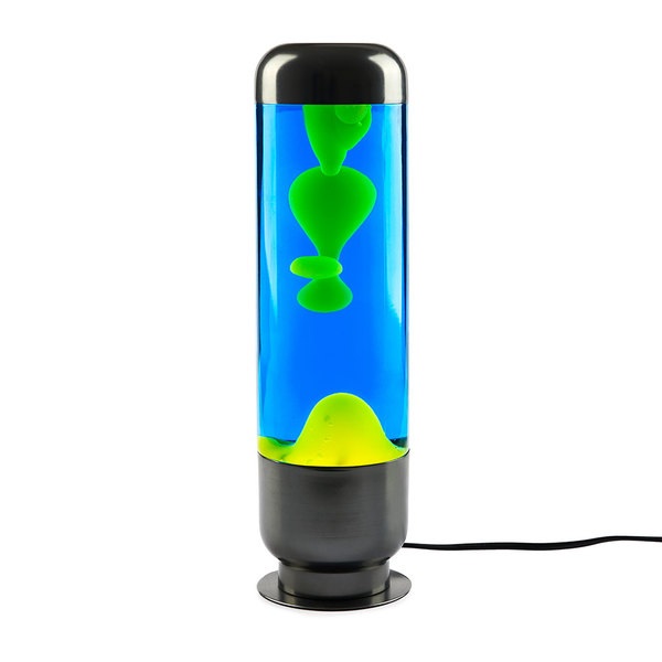 alvi Lampe Lava Capsule Couleur bleu/lima Design moderne et sophistiqué Pour décorer votre intérieur
