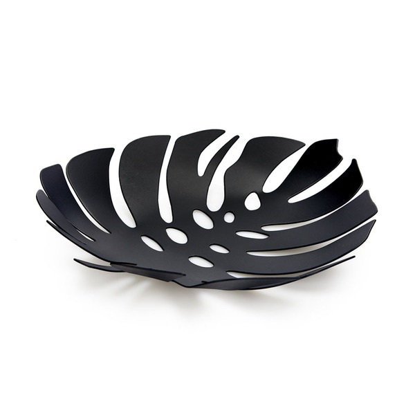 Balvi Frutero Monstera Color Negro Decoración con la planta en tendencia Metal