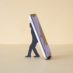 alvi Smartphone-Halter Too Many Apps Farbe Schwarz Geeignet für das Büro, den Schreibtisch, das Schl