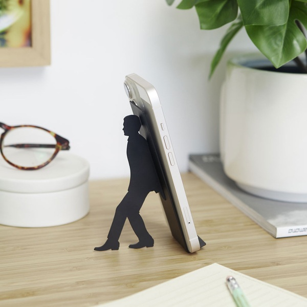 alvi Smartphone-Halter Too Many Apps Farbe Schwarz Geeignet für das Büro, den Schreibtisch, das Schl
