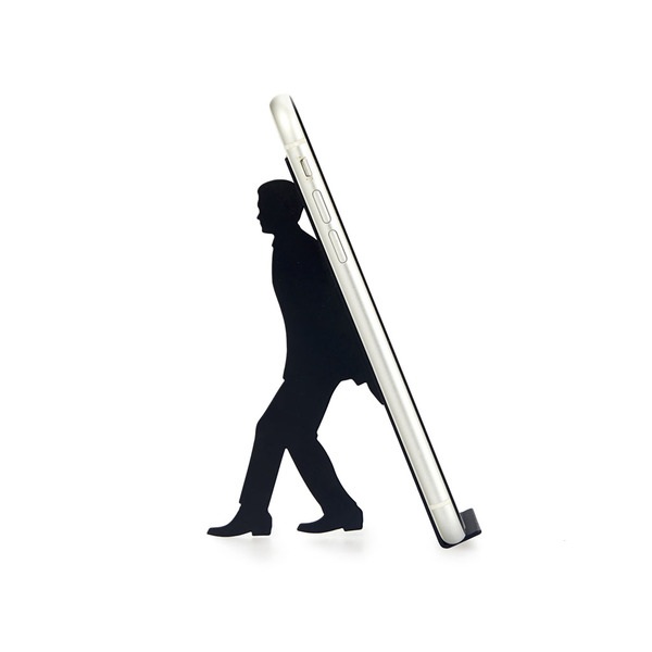 alvi Smartphone-Halter Too Many Apps Farbe Schwarz Geeignet für das Büro, den Schreibtisch, das Schl