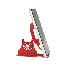 Balvi Support smartphone Riiing Couleur Rouge Pour le bureau, la chambre ou le salon Métal