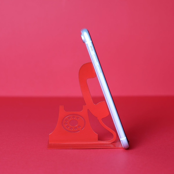 alvi Smartphone-Halter Riing Farbe Rot Geeignet für das Büro, den Schreibtisch, das Schlafzimmer ode