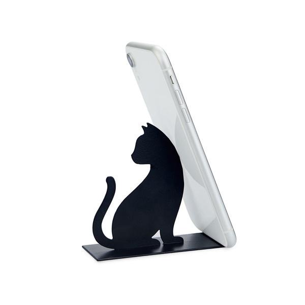 alvi Smartphone-Halter Feline Farbe Schwarz Geeignet für das Büro, den Schreibtisch, das Schlafzimme