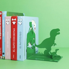 Balvi Serre-livres Jurassic Couleur Vert Inspiré par les contes de dinosaures Métal