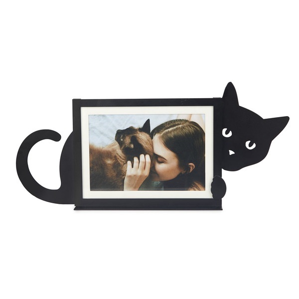 alvi Marco Hidden Cat Color Negro Diseño en forma de gato, para los amantes de los animales Metal 15