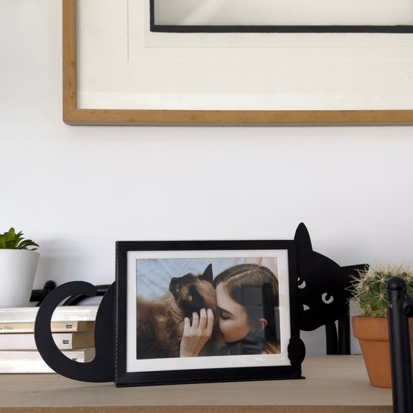 alvi Marco Hidden Cat Color Negro Diseño en forma de gato, para los amantes de los animales Metal 15