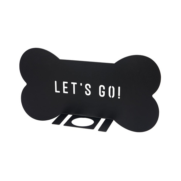 Balvi Organizador accesorios mascota Biscuit Color Negro Metal 38x20 cm